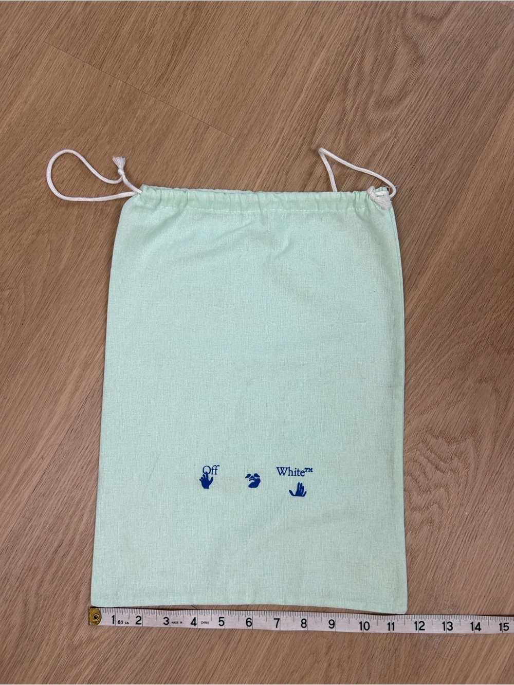 Off White Drawstring Dust Bag